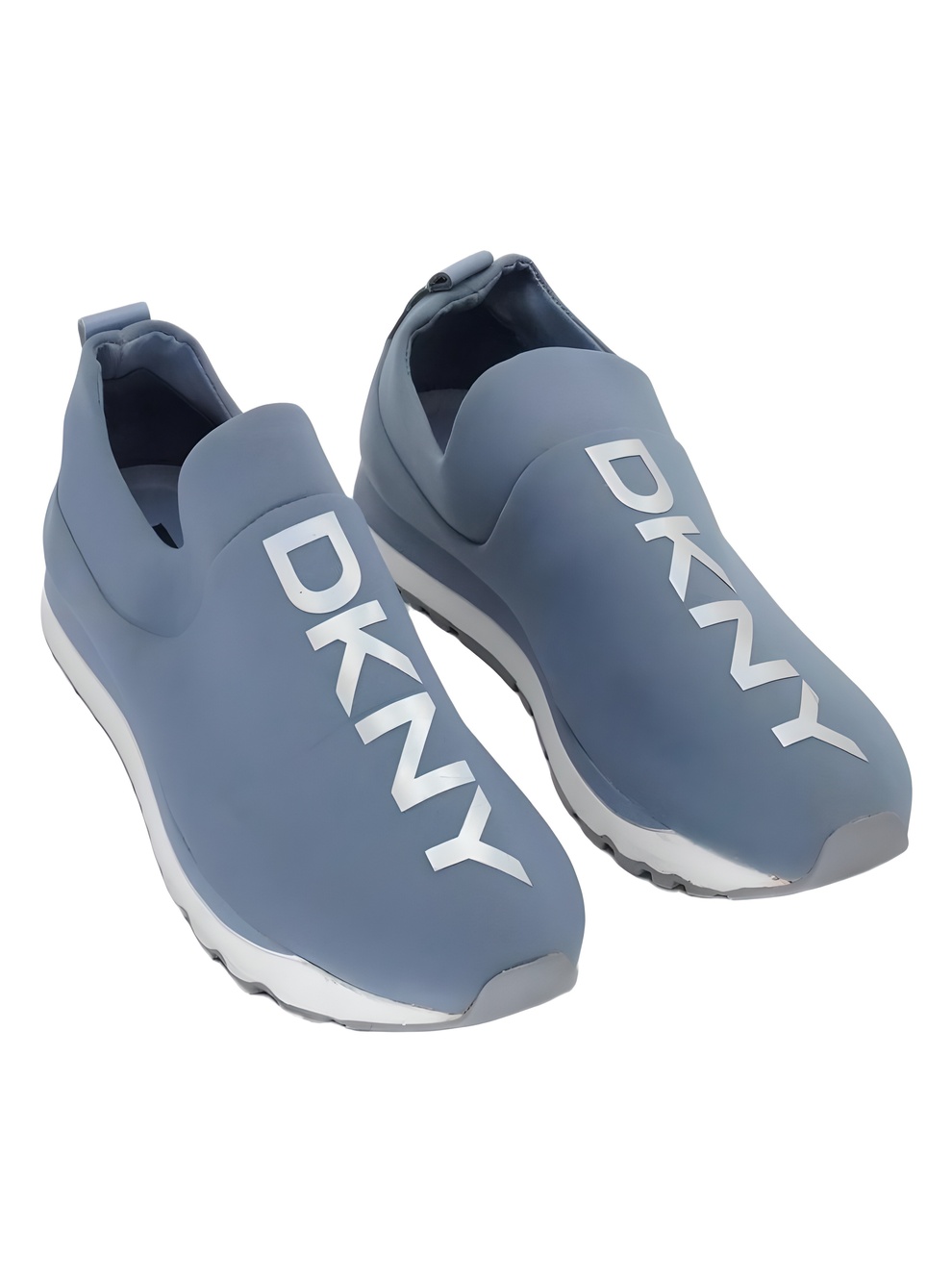 DKNY Jadyn Womens Slip On Jogger Sneakers Grey Iridescent Logo Size 8.5M